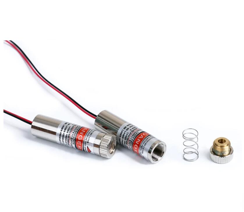 Industrial Laser Line - โมดูลเลเซอร์อุตสาหกรรมแบบปรับโฟกัสได้ 520 นาโนเมตร 130 มิลลิวัตต์ จุด/เส้น/กากบาทสีเขียว
