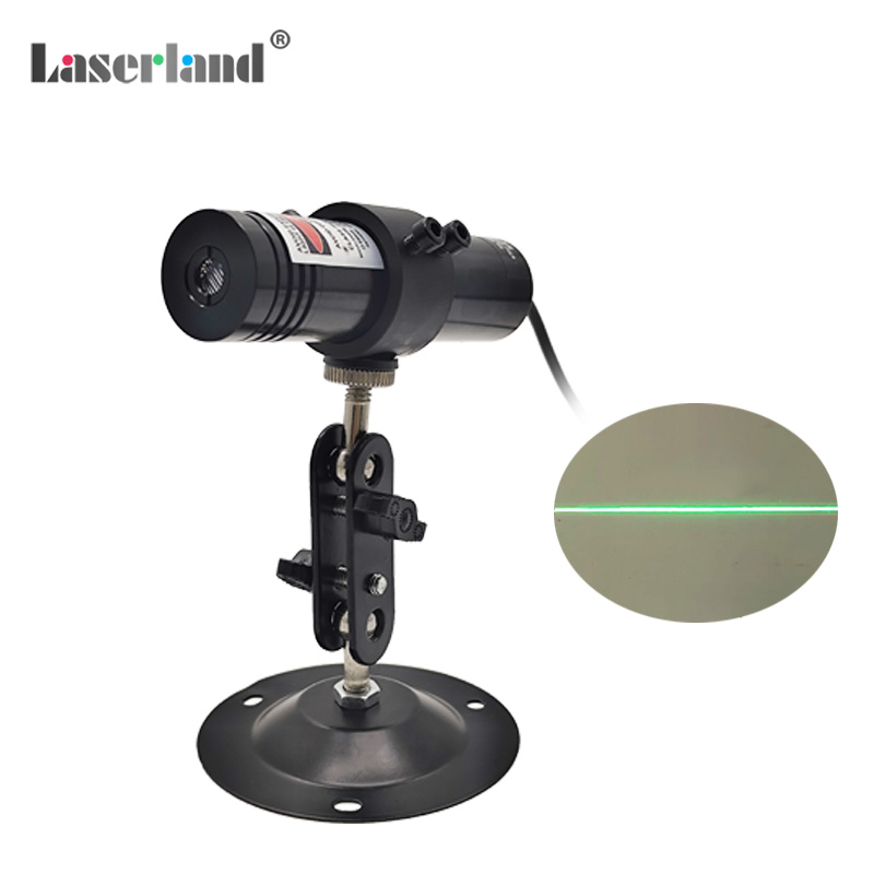 Industrial Laser Line - โมดูลเลเซอร์กําเนิดเส้นสีเขียวกันน้ํา 520 นาโนเมตรสําหรับงานไม้หินโรงเลื่อยตัดการจัดตําแหน่ง 26 มม