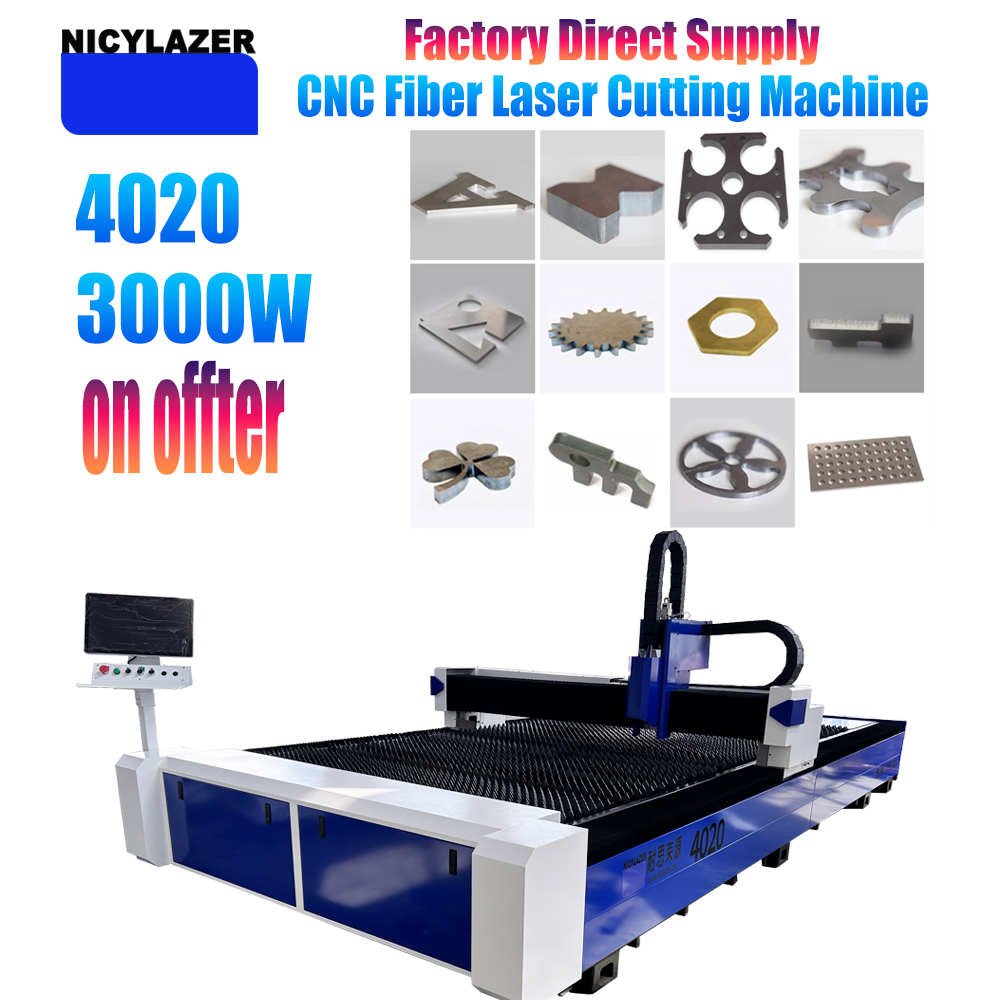 Industrial Laser Cutter For Metal - เครื่องตัดไฟเบอร์เลเซอร์ NICYLAZER CNC 3000W 4020 สำหรับตัดโลหะแผ่นเหล็ก