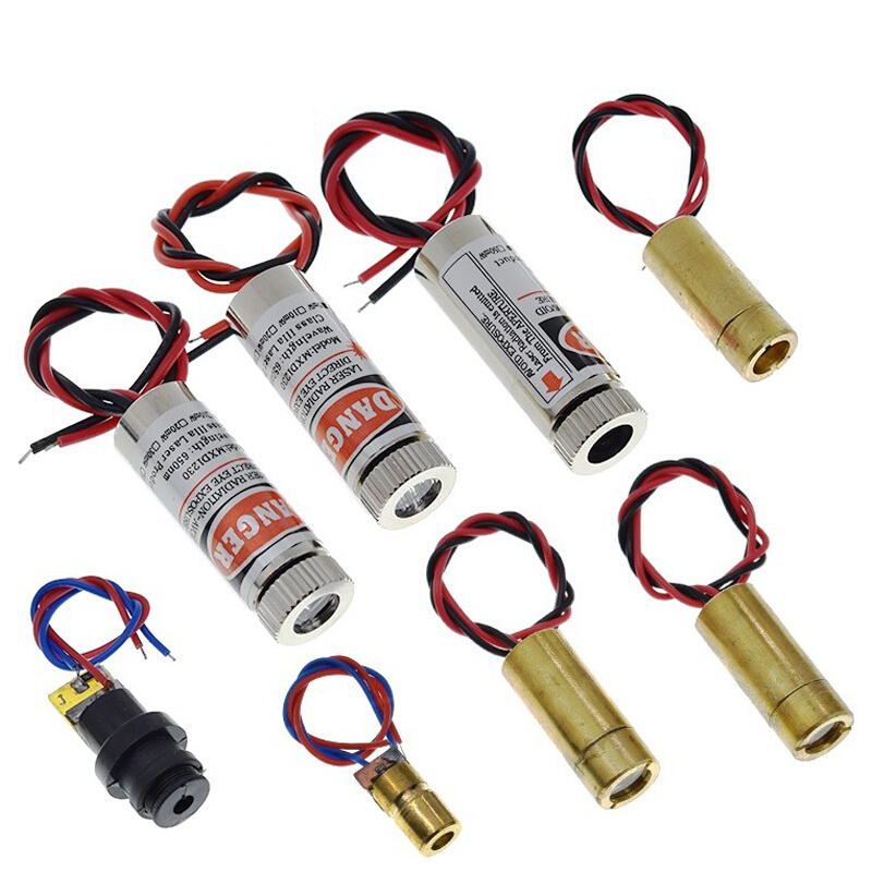 Industrial Laser Line - 650nm 5mW สีแดงจุด/เส้น/ข้ามเลเซอร์โมดูลหัวแก้วเลนส์โฟกัสอุตสาหกรรมชั้น