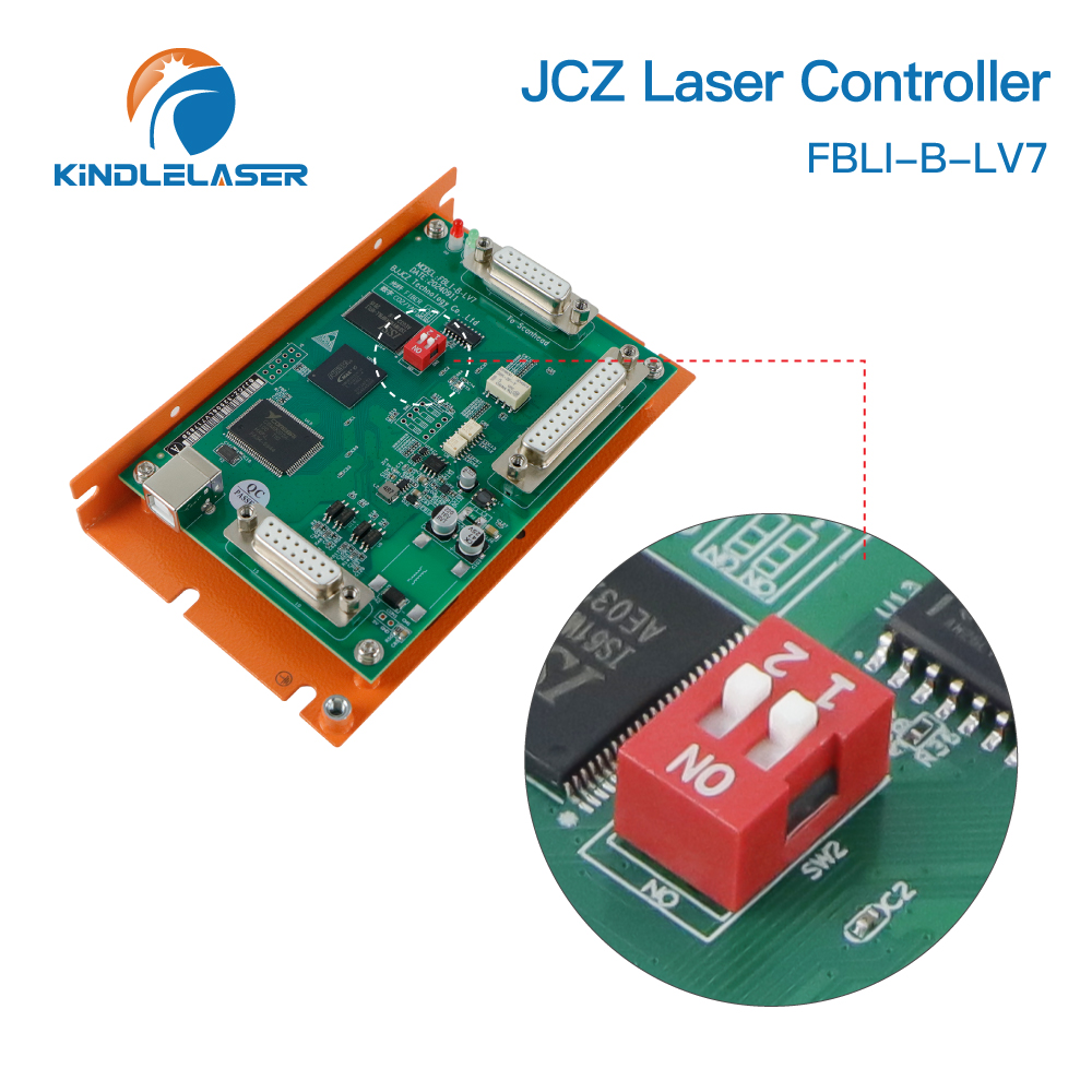 Laser Controller Board - การ์ดควบคุมเลเซอร์ไฟเบอร์ BJJCZ FBLI-B-LV7A ของแท้ พร้อมรองรับแกนหมุน EZCAD2