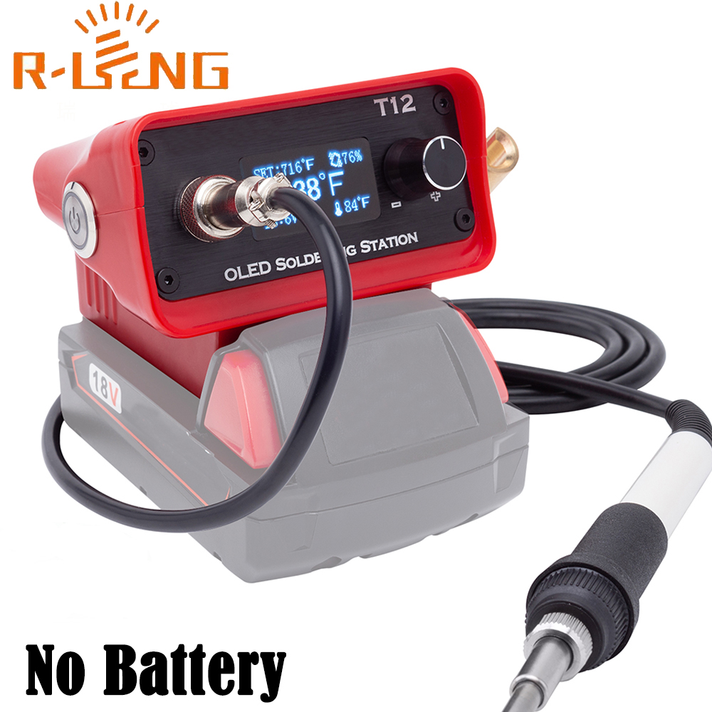 Industrial Laser Soldering Iron - OLED T12 การประสาน สถานีเหล็กปรับสถานีเชื่อมสําหรับ Milwaukee 18V