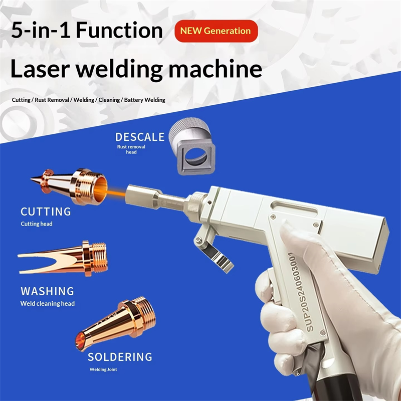 Handheld Laser Welding Machine - เครื่องเชื่อมเลเซอร์แบบมือถือกำลังสูง 4-in-1 รุ่นใหม่ พร้อมฟังก์ชันกำจัดสนิมและทำความสะอาด
