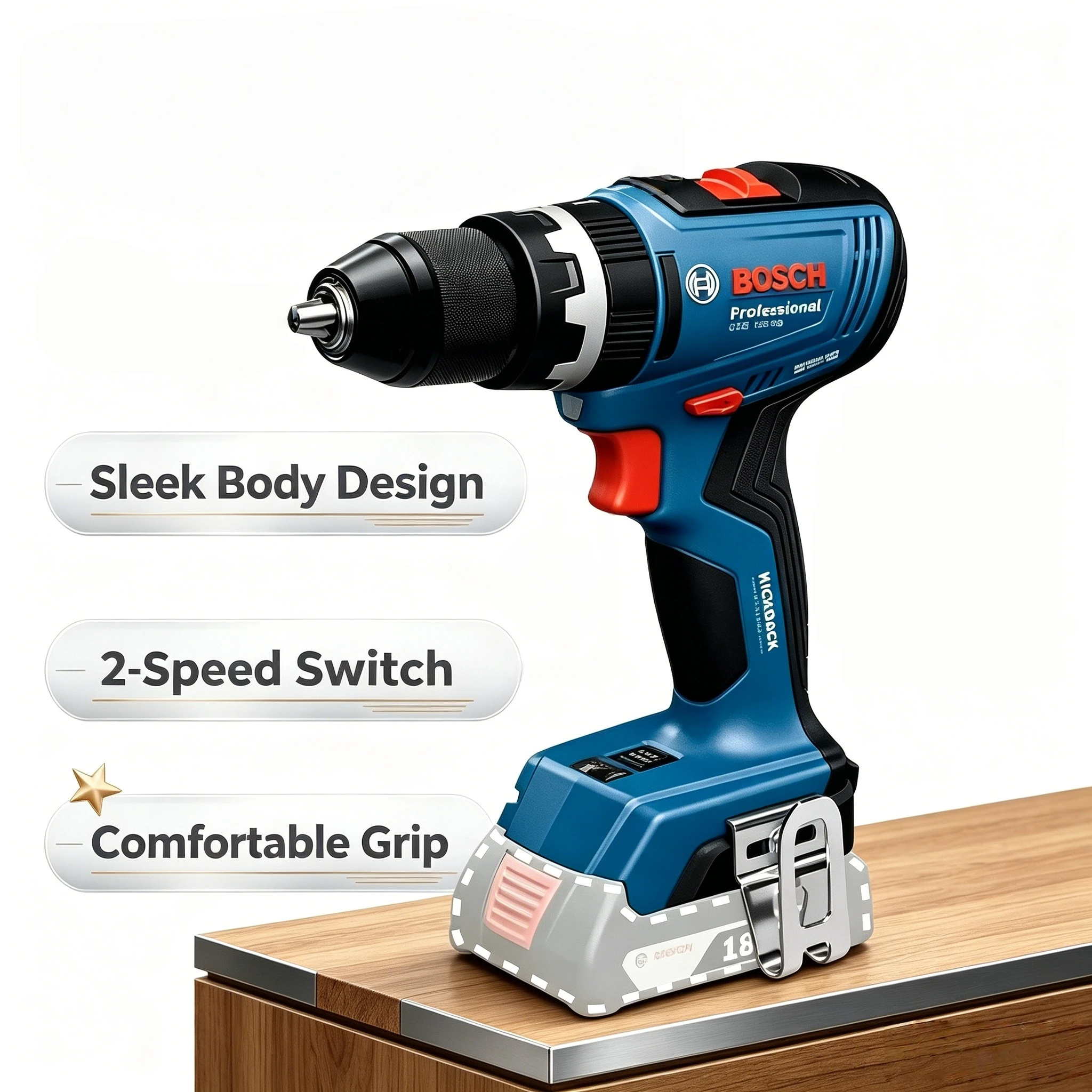 Bosch Drill Gsb 18V - สว่านไฟฟ้าขนาดกะทัดรัด Bosch GSR 18V-65, GSB 18V-65