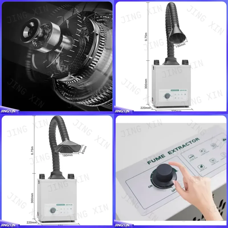 Industrial Laser Engraving Machine For Metal - เครื่องกรองควัน 120W สำหรับเครื่องเลเซอร์มาร์กกิ้ง เครื่องแกะสลัก เครื่องเชื่อม พร้อมระบบกรองฝุ่นและควันโลหะสำหรับอุตสาหกรรม