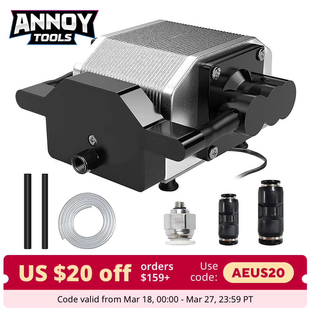 Air Assist Pump Laser - ระบบช่วยดูดอากาศสำหรับเครื่องตัดและแกะสลักด้วยเลเซอร์ ชุดปั๊มลมพร้อมเครื่องมือแกะสลักปรับได้ 30 ลิตร/นาที