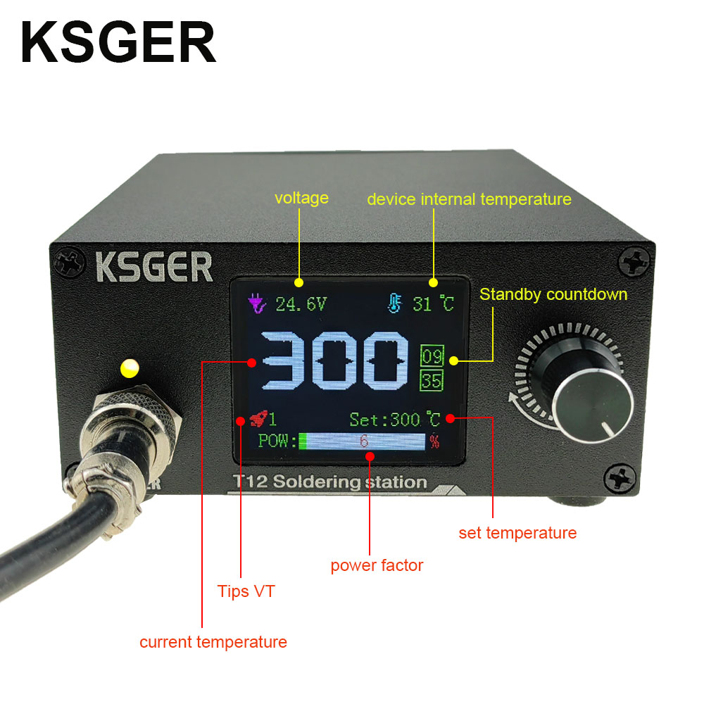 KSGER T12 สถานีบัดกรีเหล็กเคล็ - Industrial Laser Soldering Iron บทวิจารณ์และราคา