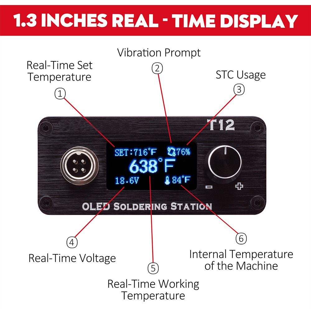 OLED T12 การประสาน สถานีเหล็กป - Industrial Laser Soldering Iron บทวิจารณ์และราคา