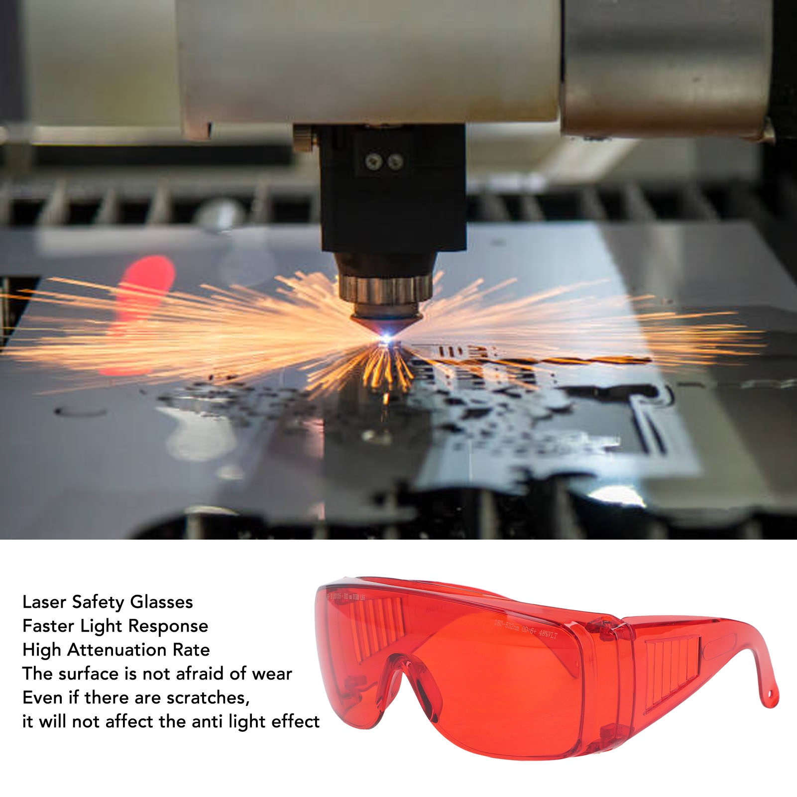แว่นตาเลเซอร์สีแดง 180 ถึง 532 - Industrial Laser Glasses บทวิจารณ์และราคา
