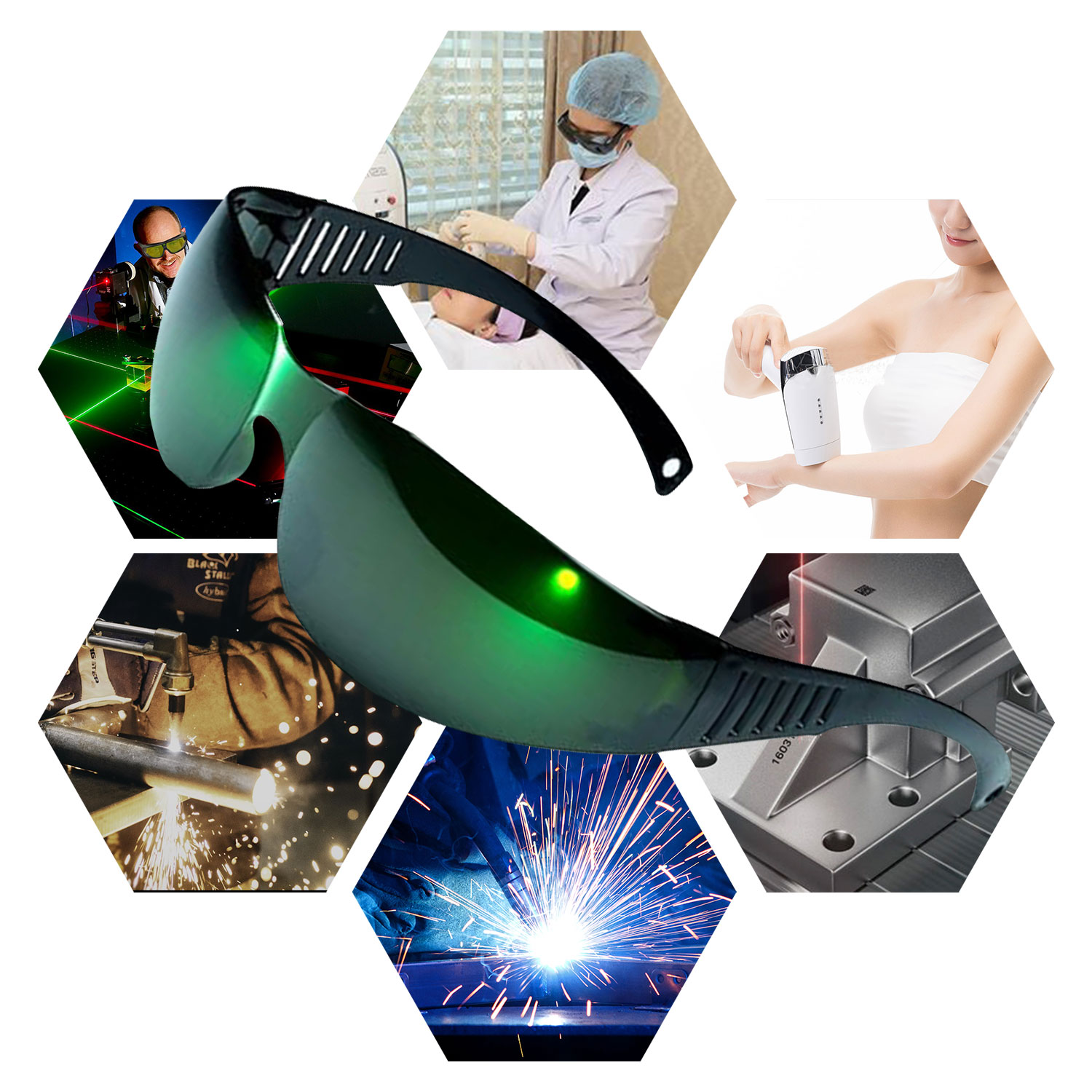 แว่นตาป้องกันรังสี UV IR IPL ผ - Industrial Laser Glasses บทวิจารณ์และราคา